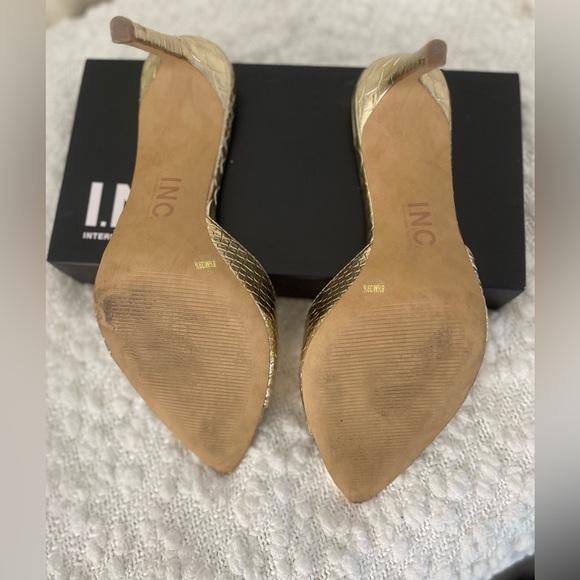 I.N.C. Gold Slide Sandals - Picture 8 of 8